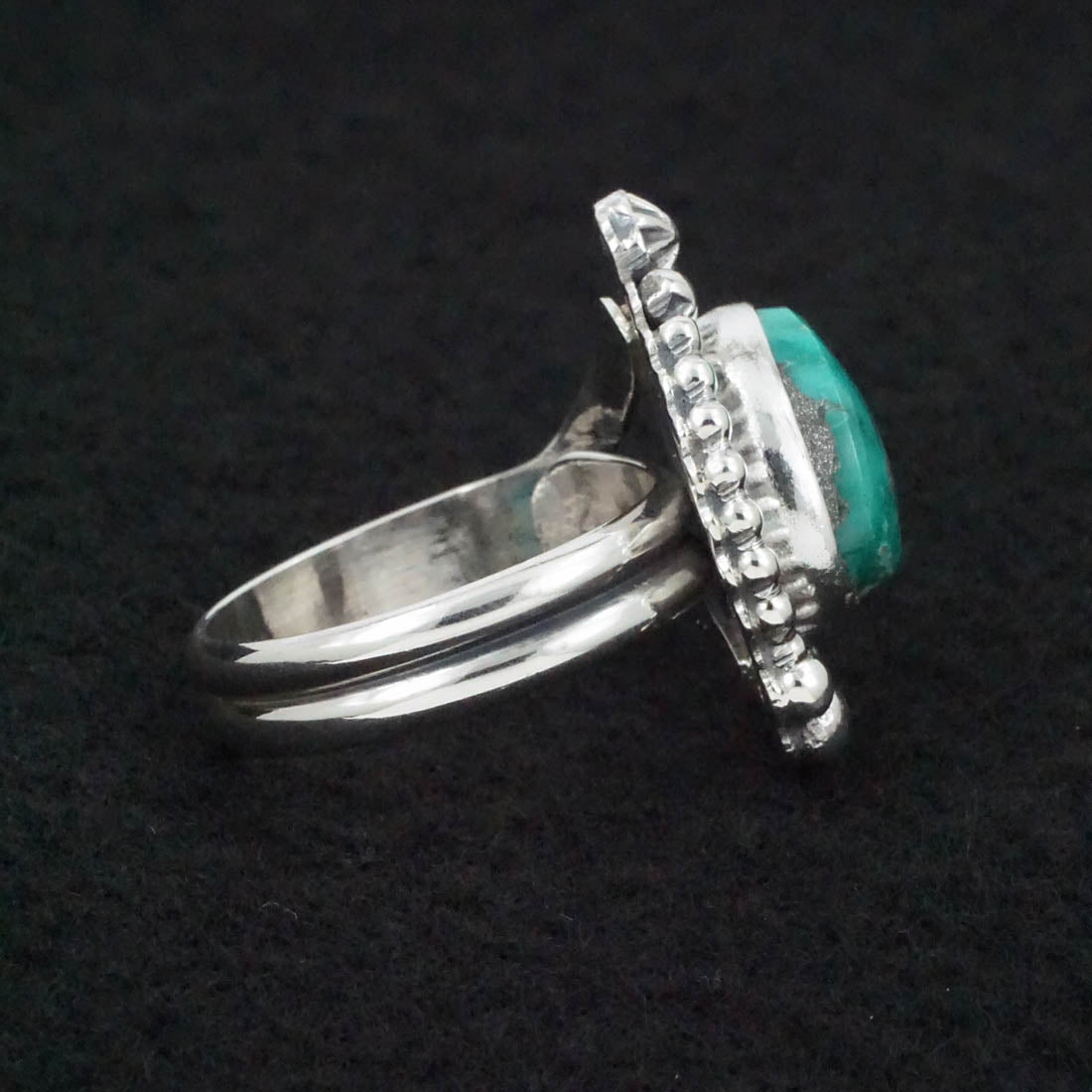 Randy Billy Turquoise & Sterling Silver Ring Size Adjustable