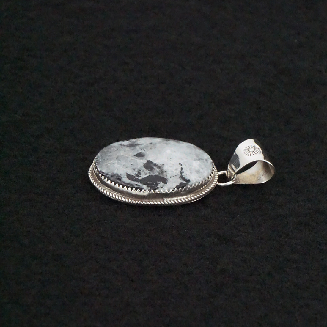 Ernest Hawthorne White Buffalo & Sterling Silver Pendant