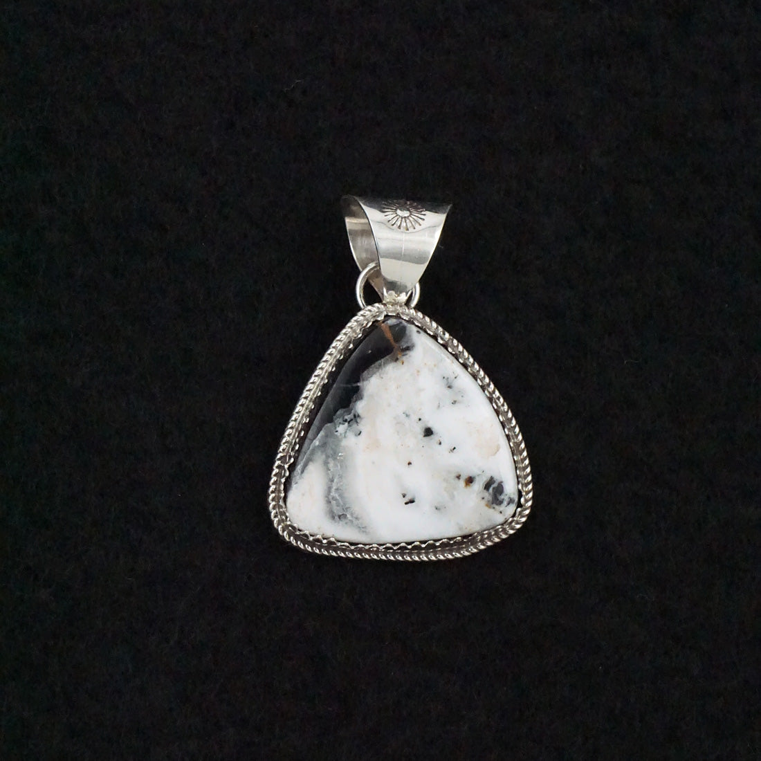 Ernest Hawthorne White Buffalo & Sterling Silver Pendant