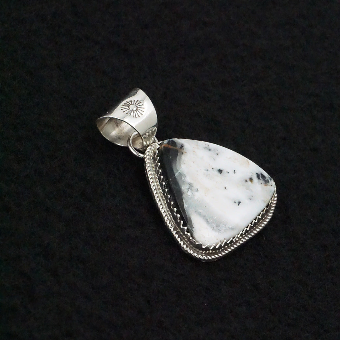 Ernest Hawthorne White Buffalo & Sterling Silver Pendant