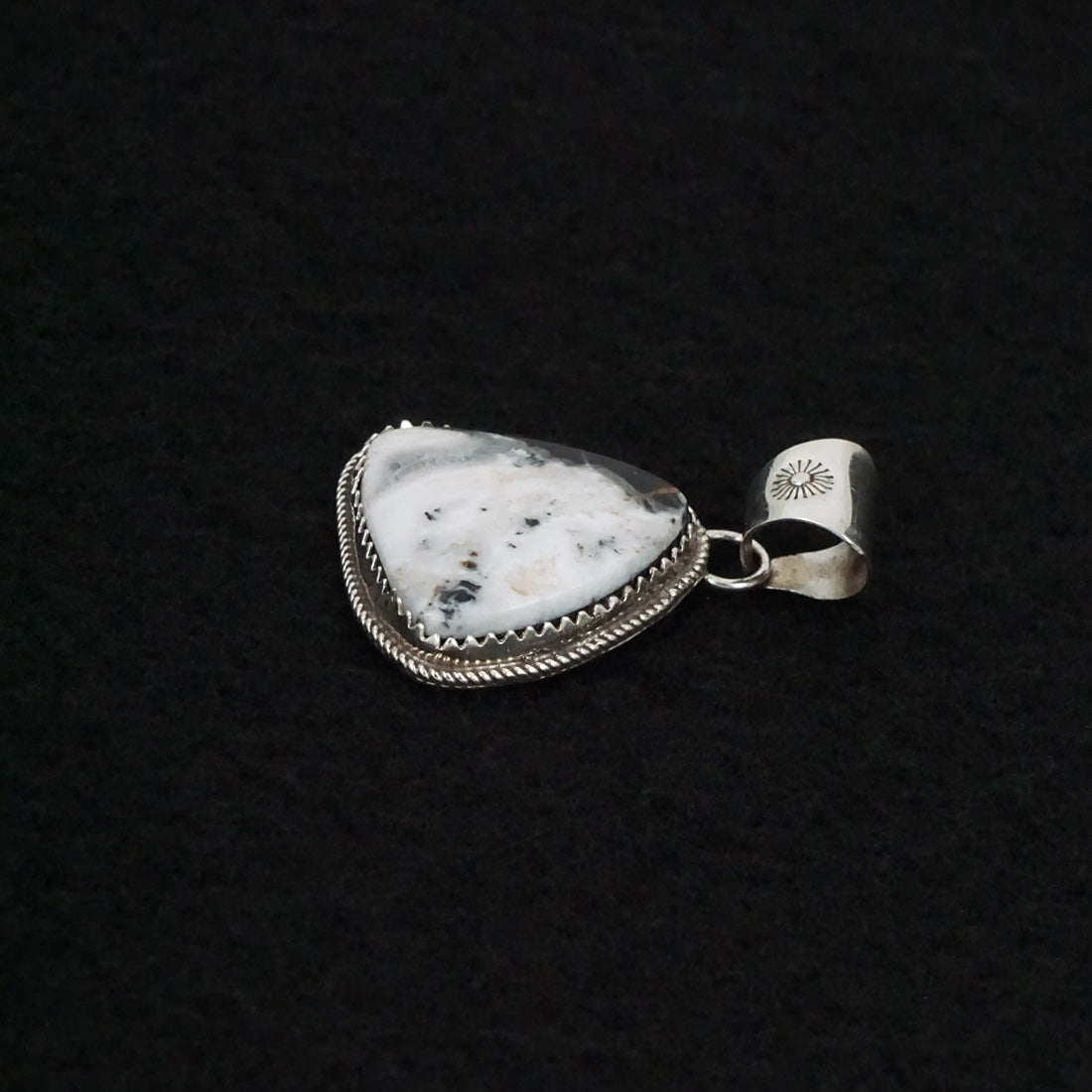 Ernest Hawthorne White Buffalo & Sterling Silver Pendant