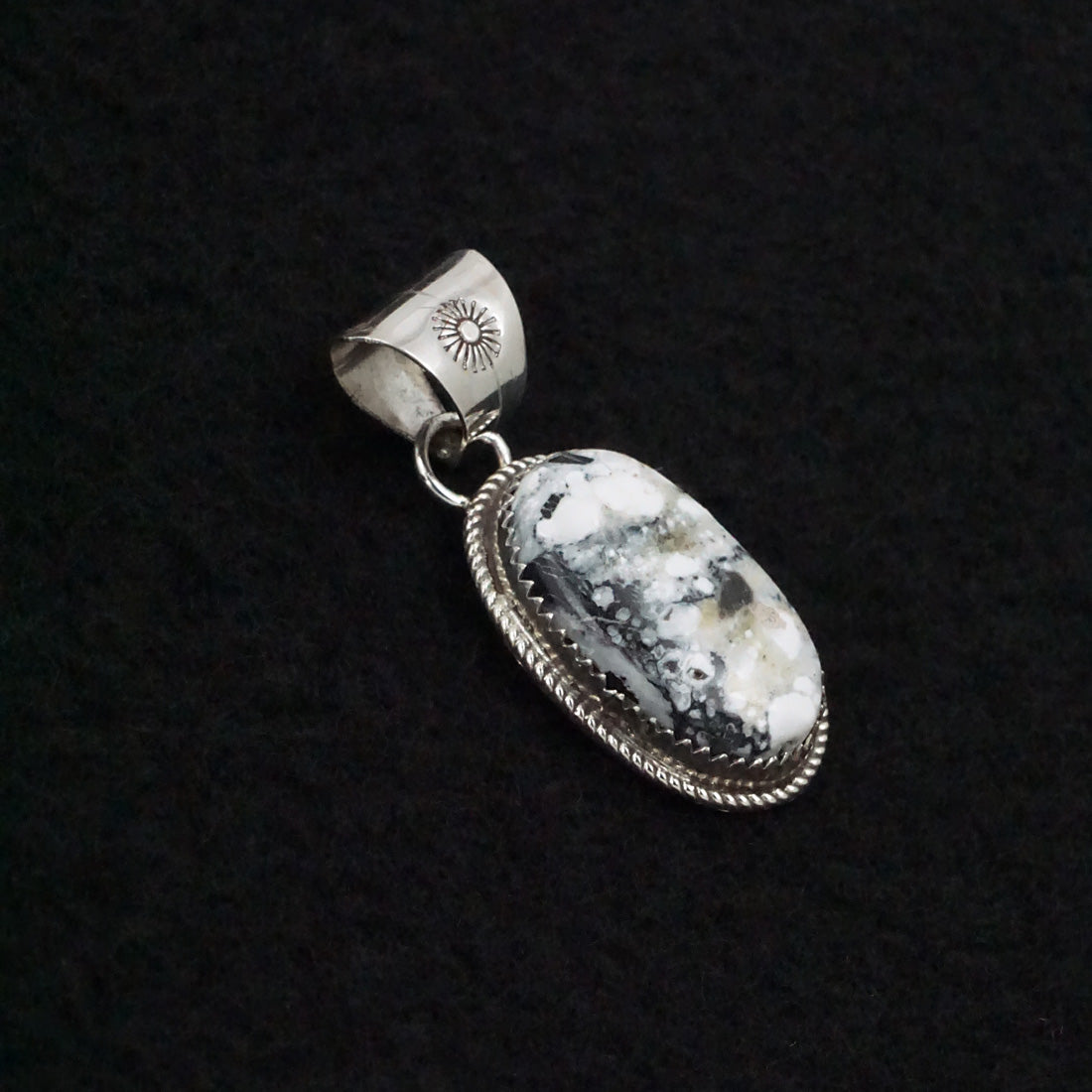 Ernest Hawthorne White Buffalo & Sterling Silver Pendant