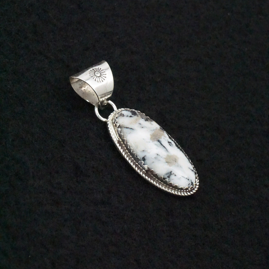 Ernest Hawthorne White Buffalo & Sterling Silver Pendant