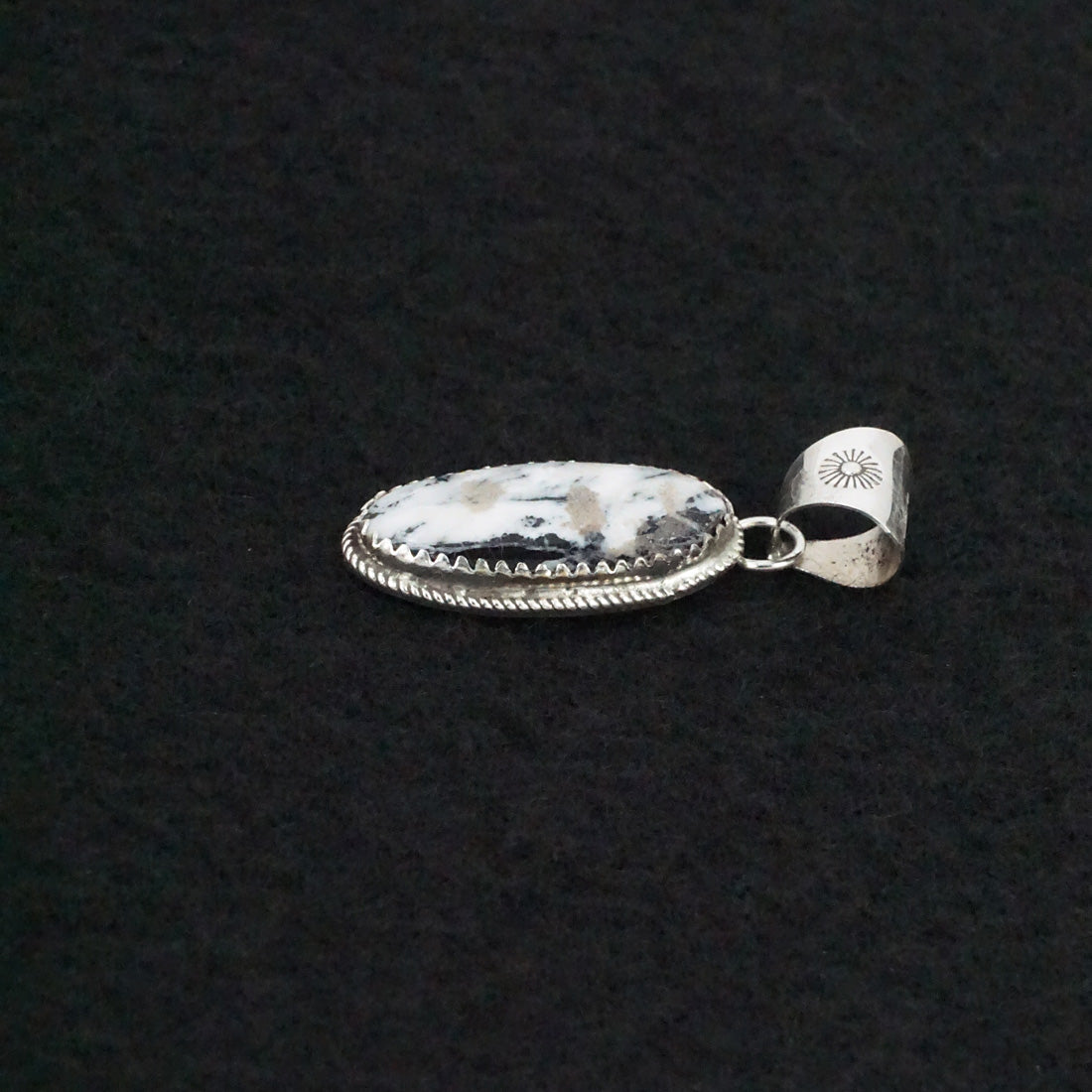 Ernest Hawthorne White Buffalo & Sterling Silver Pendant