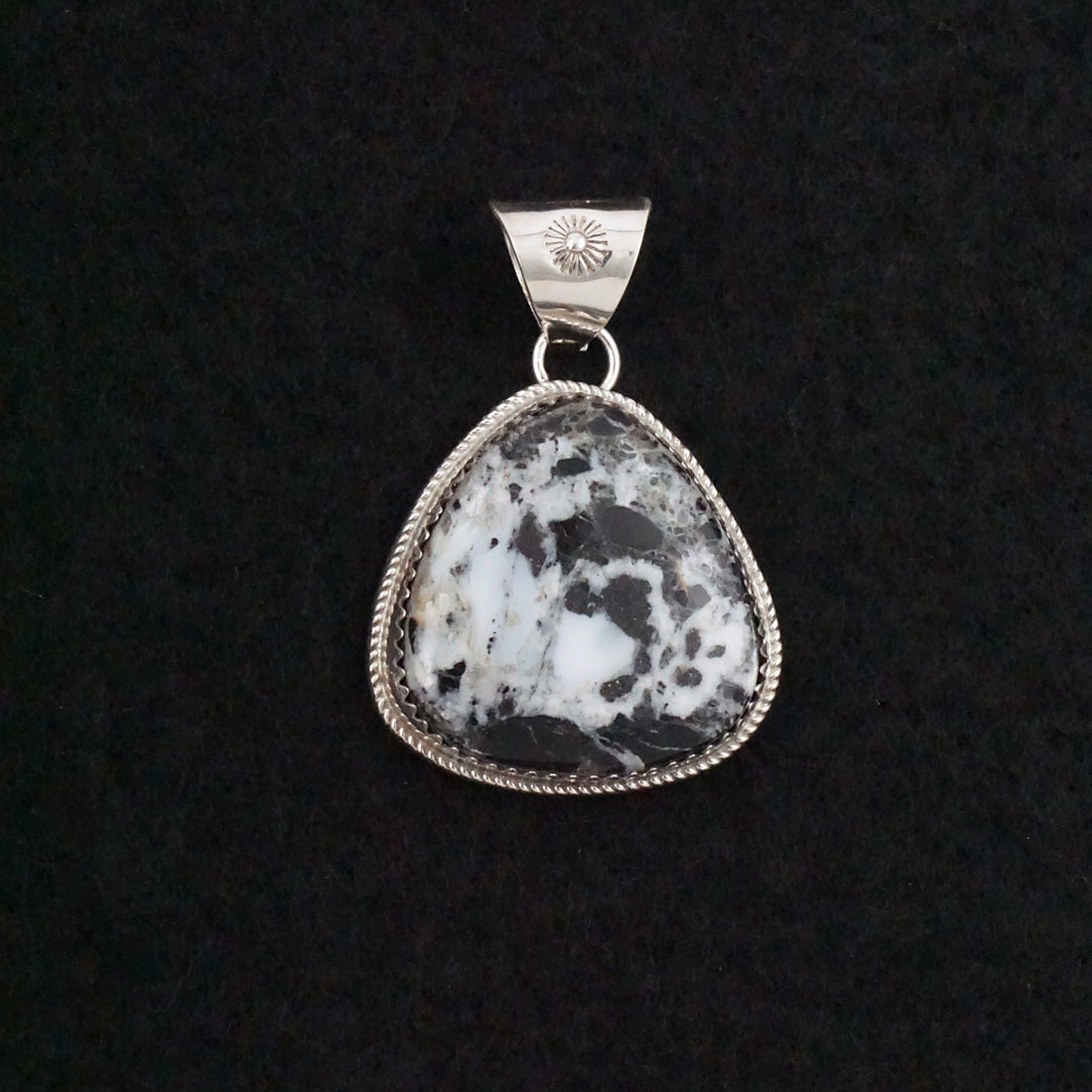 Ernest Hawthorne White Buffalo & Sterling Silver Pendant