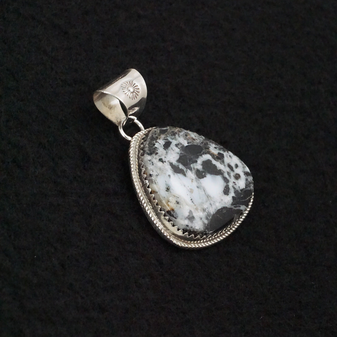 Ernest Hawthorne White Buffalo & Sterling Silver Pendant