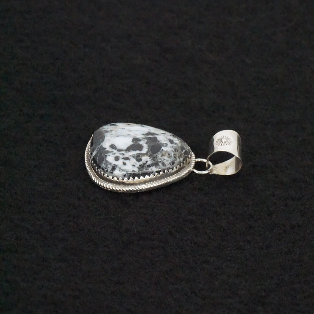 Ernest Hawthorne White Buffalo & Sterling Silver Pendant