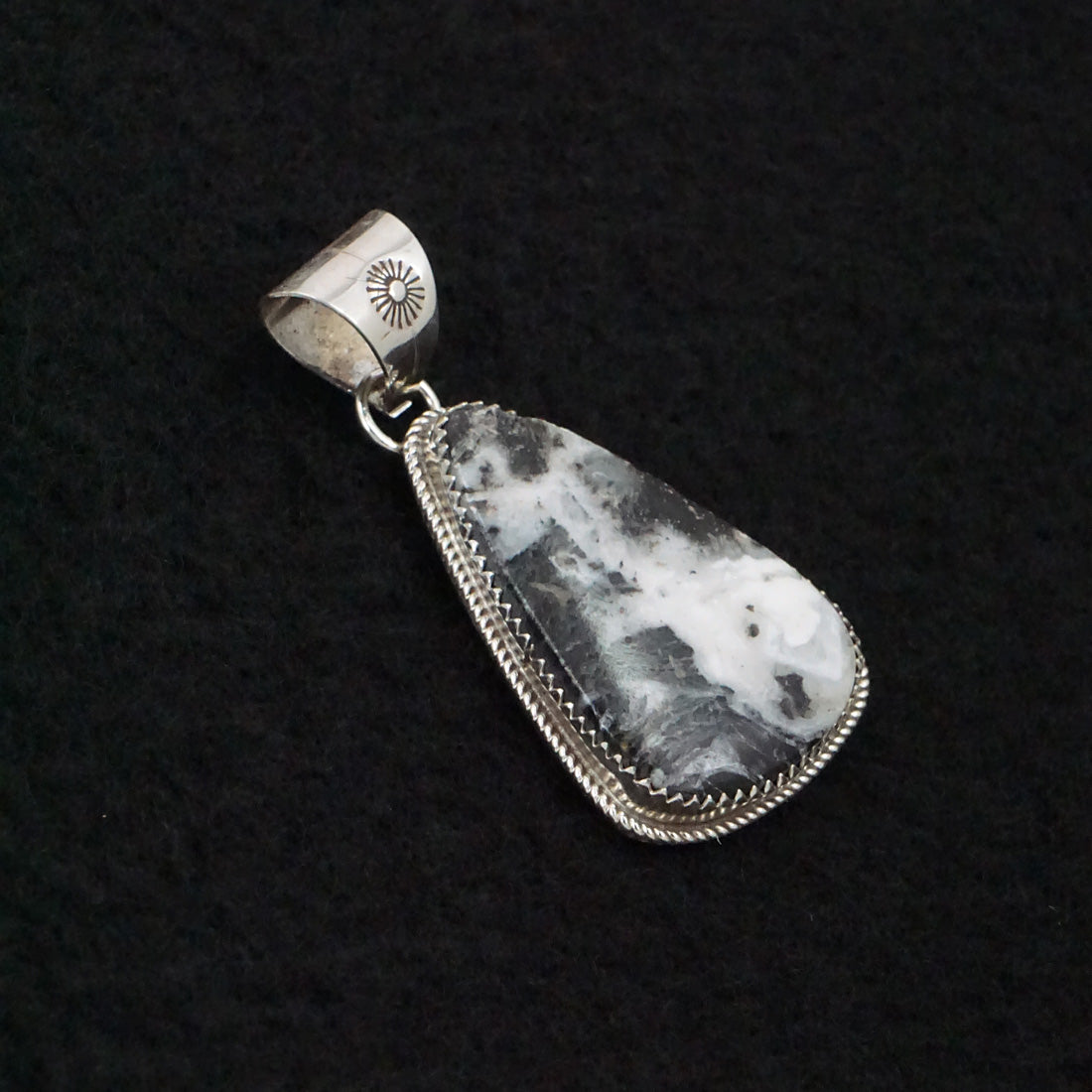 Ernest Hawthorne White Buffalo & Sterling Silver Pendant