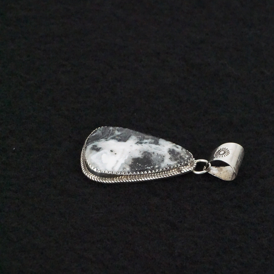 Ernest Hawthorne White Buffalo & Sterling Silver Pendant