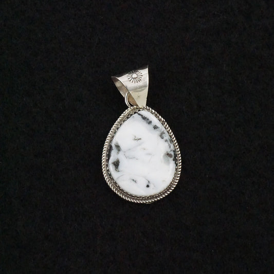 Ernest Hawthorne White Buffalo & Sterling Silver Pendant