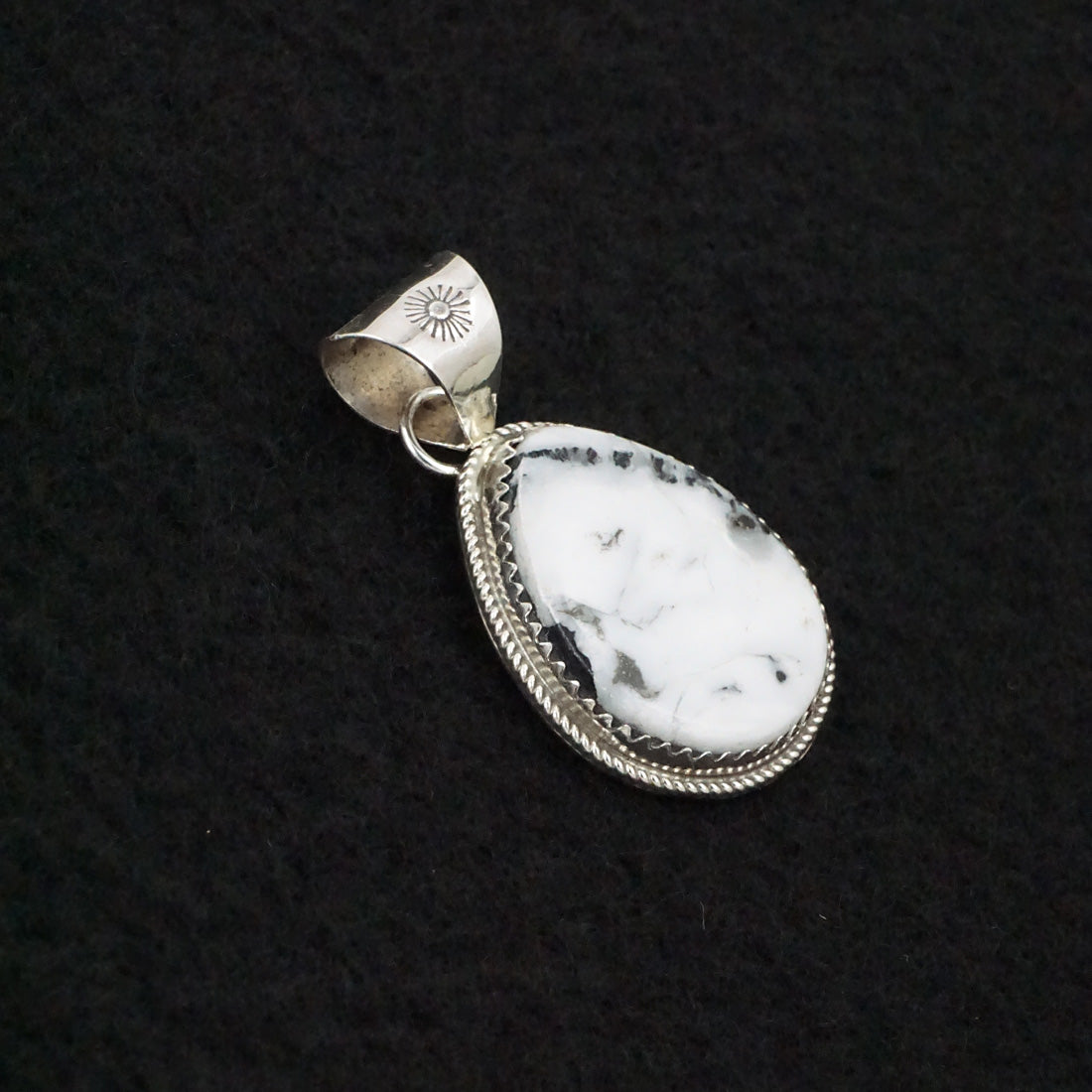 Ernest Hawthorne White Buffalo & Sterling Silver Pendant