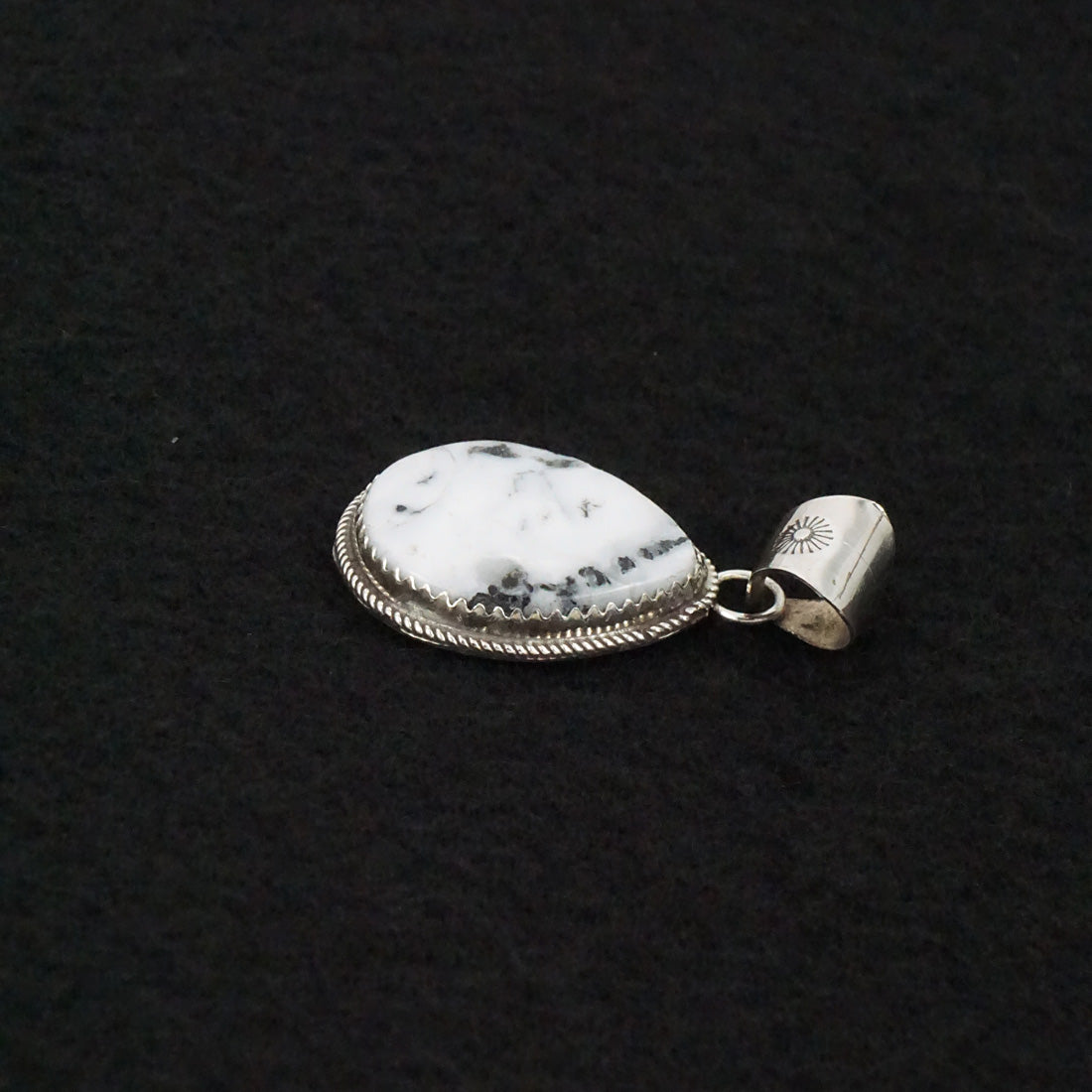 Ernest Hawthorne White Buffalo & Sterling Silver Pendant