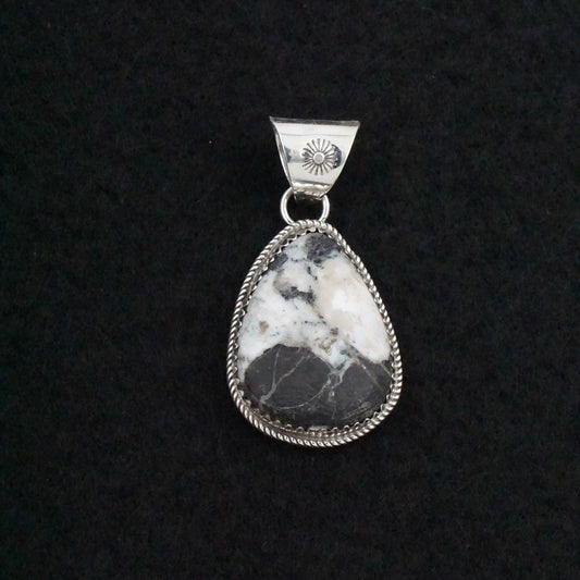 Ernest Hawthorne White Buffalo & Sterling Silver Pendant