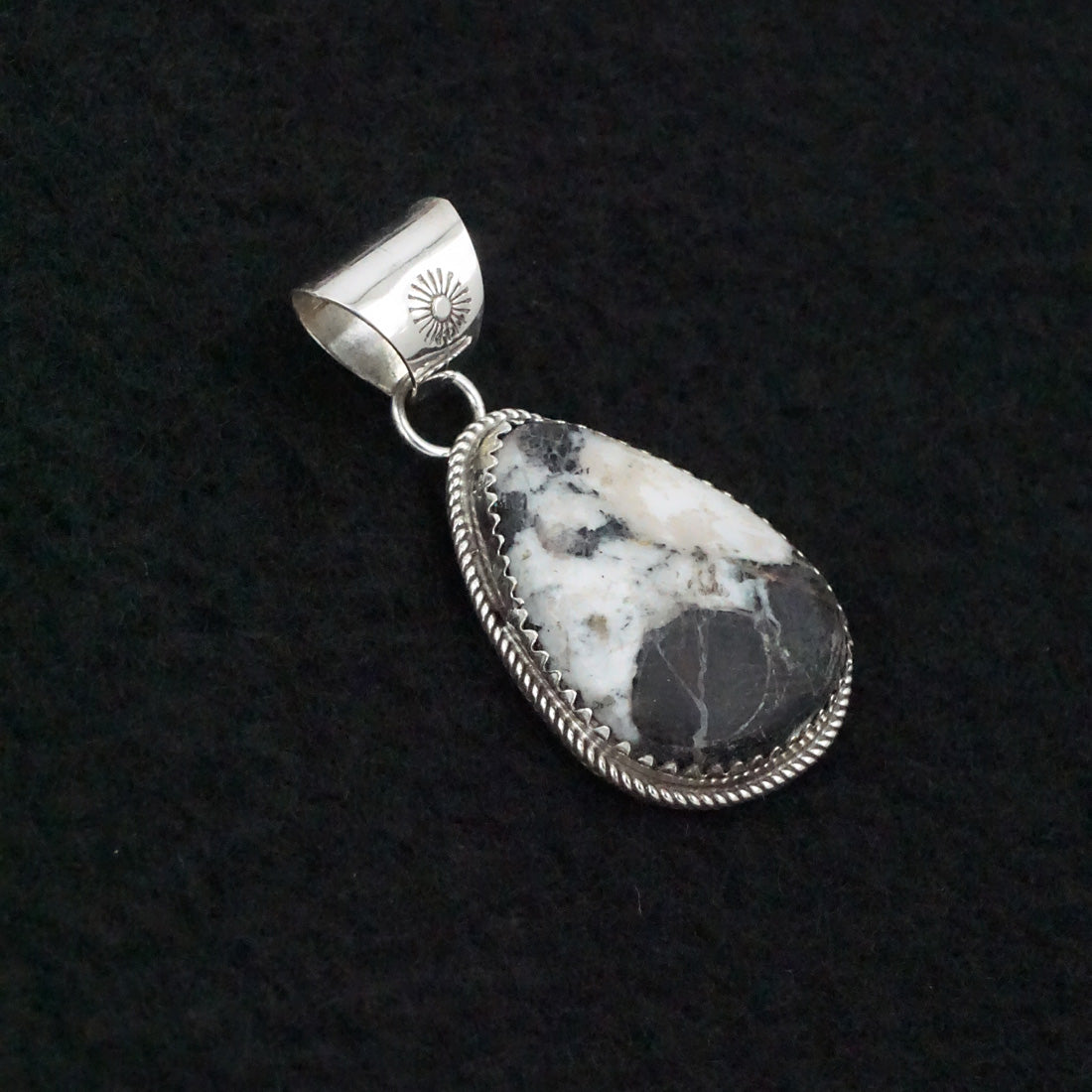 Ernest Hawthorne White Buffalo & Sterling Silver Pendant