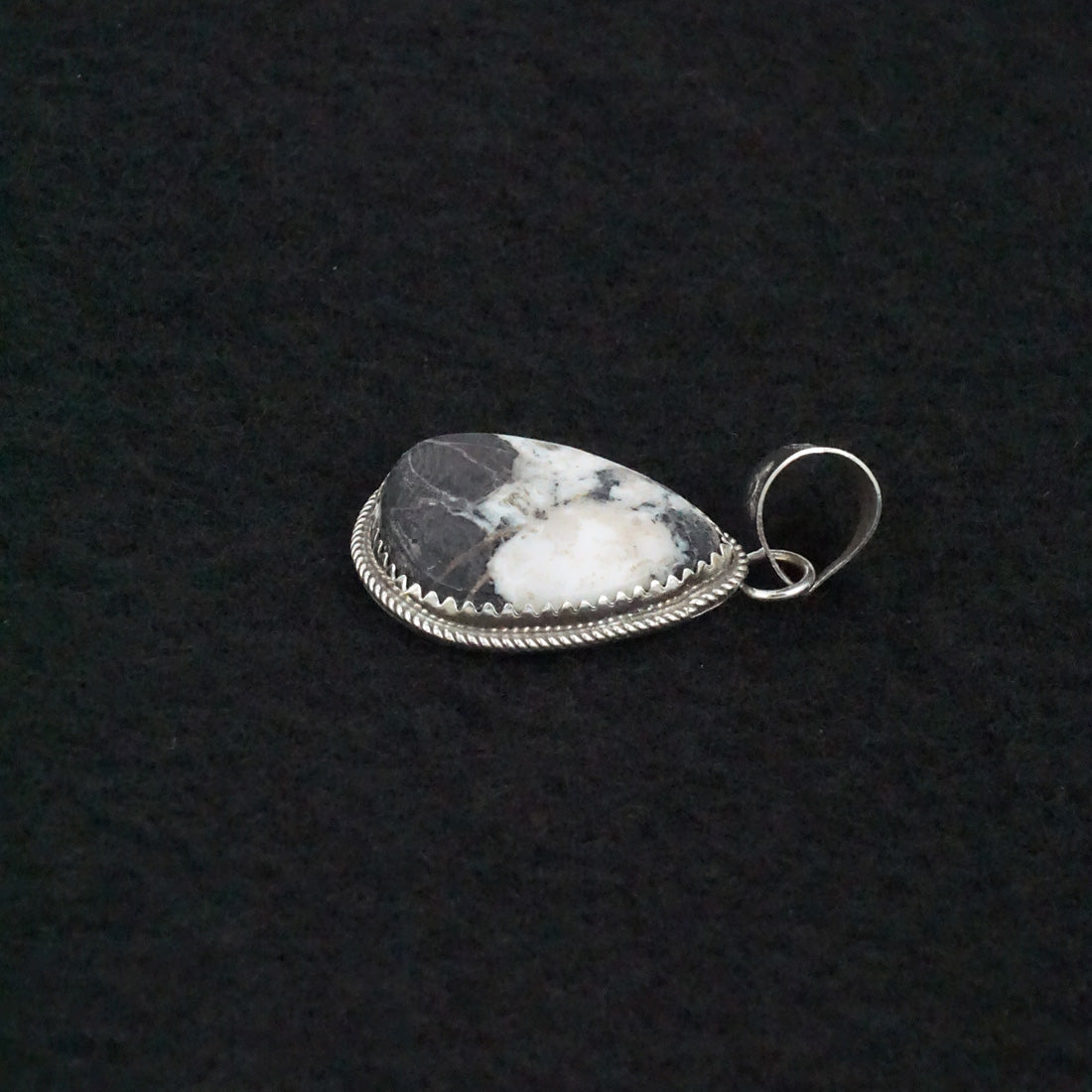 Ernest Hawthorne White Buffalo & Sterling Silver Pendant