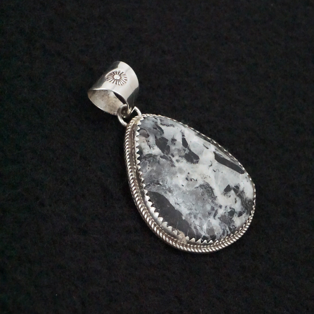 Ernest Hawthorne White Buffalo & Sterling Silver Pendant