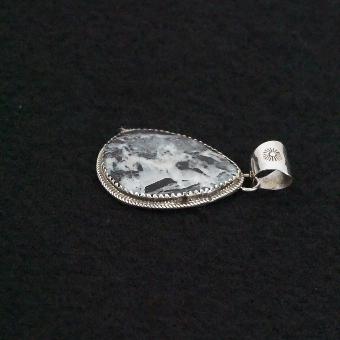 Ernest Hawthorne White Buffalo & Sterling Silver Pendant