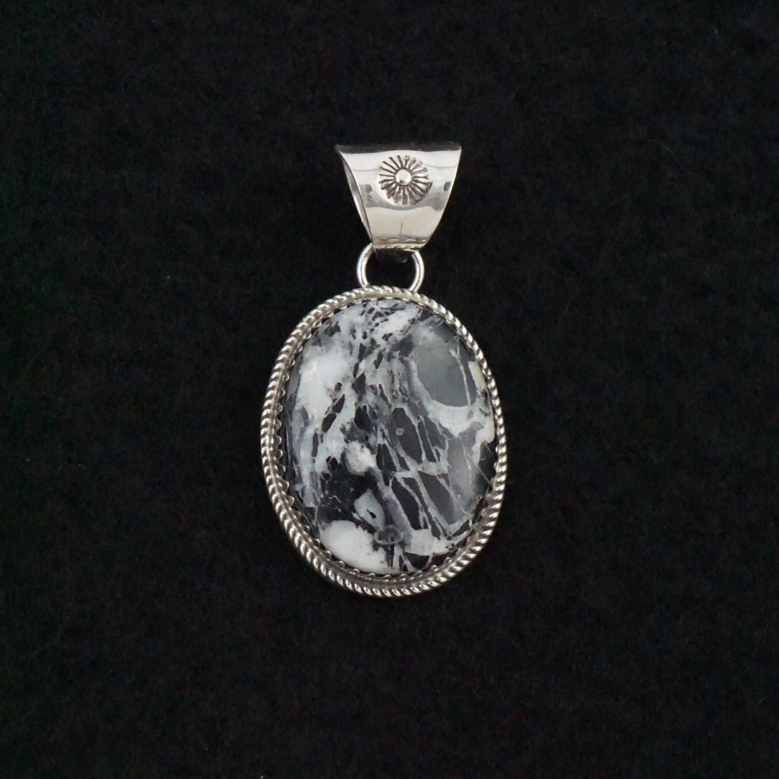 Ernest Hawthorne White Buffalo & Sterling Silver Pendant