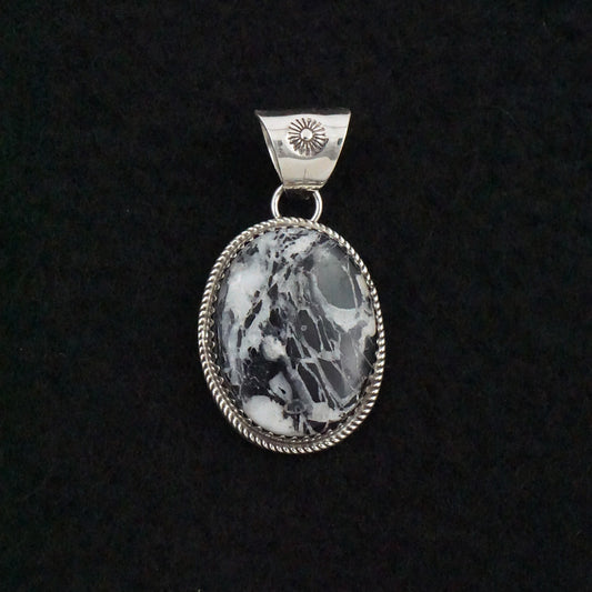 Ernest Hawthorne White Buffalo & Sterling Silver Pendant