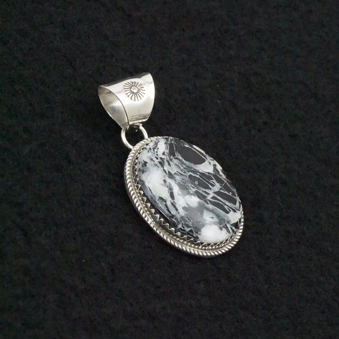 Ernest Hawthorne White Buffalo & Sterling Silver Pendant