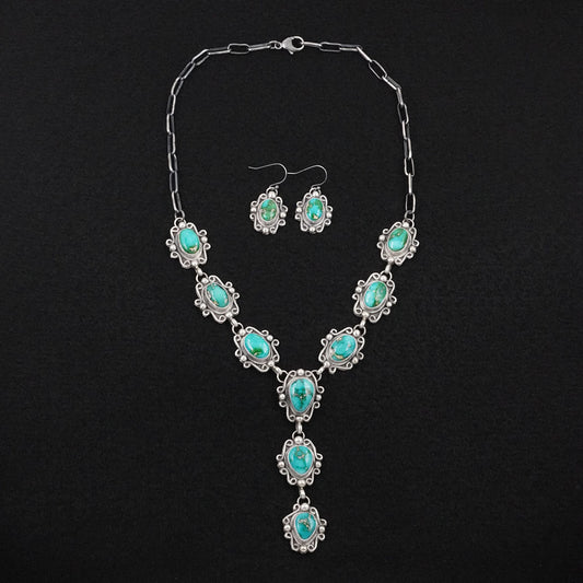 Kathleen Livingston Turquoise & Sterling Silver Necklace Set
