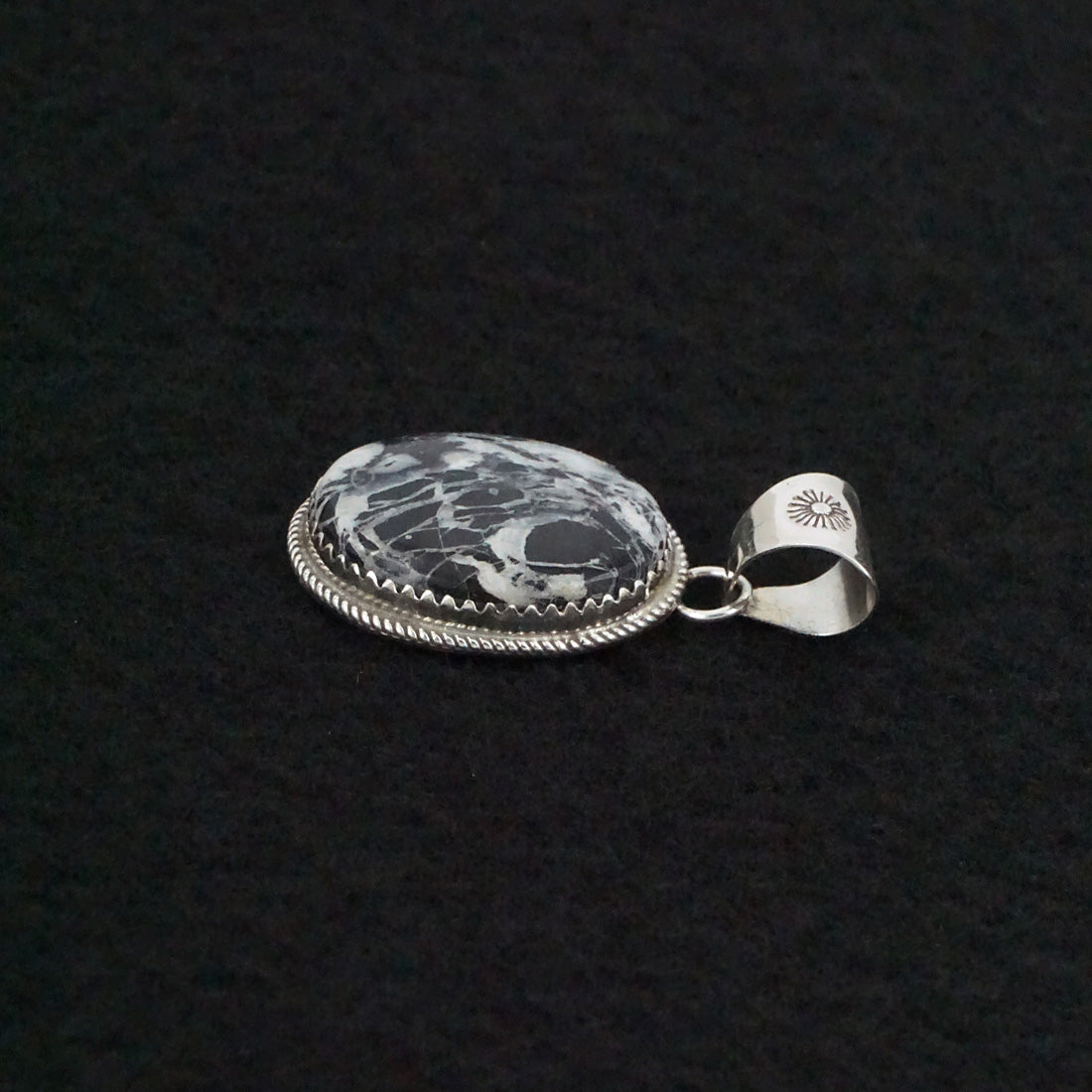 Ernest Hawthorne White Buffalo & Sterling Silver Pendant