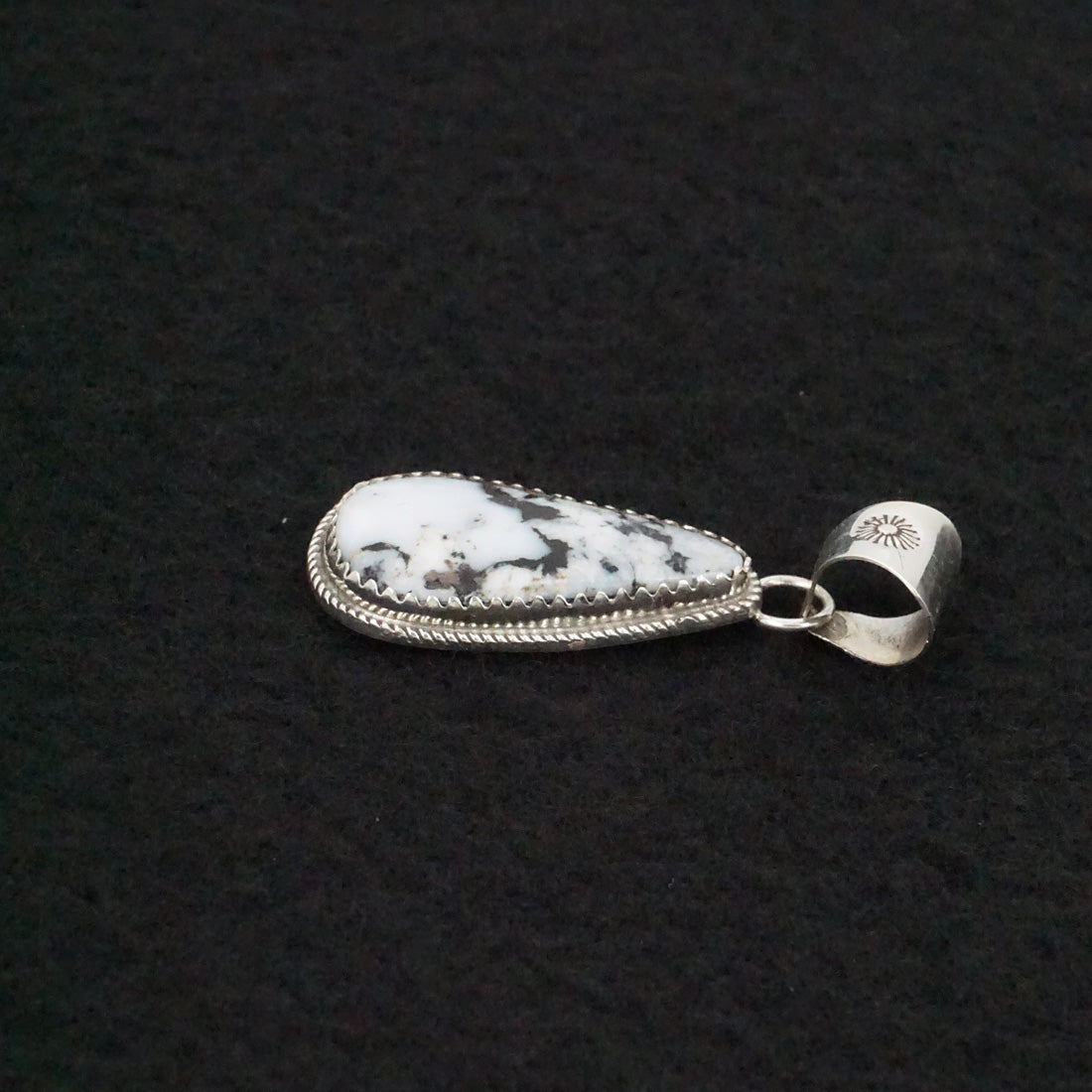 Ernest Hawthorne White Buffalo & Sterling Silver Pendant