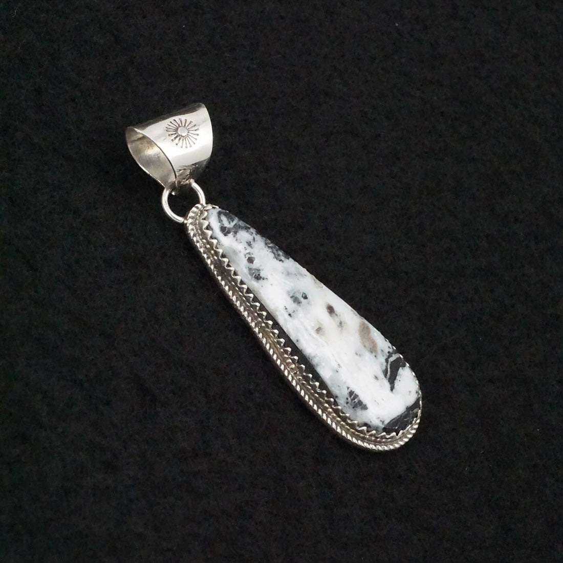 Ernest Hawthorne White Buffalo & Sterling Silver Pendant