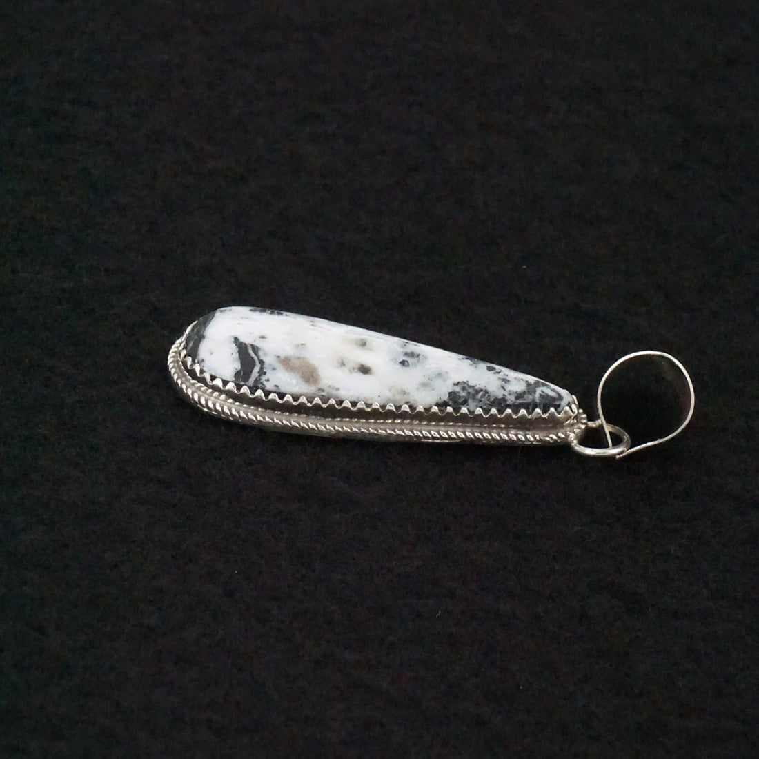 Ernest Hawthorne White Buffalo & Sterling Silver Pendant