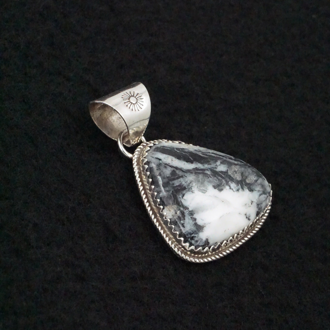 Ernest Hawthorne White Buffalo & Sterling Silver Pendant