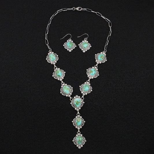 Kathleen Livingston Turquoise & Sterling Silver Necklace Set