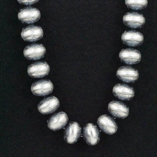 Bryannen Halwood Sterling Silver Navajo Pearl Necklace 26"