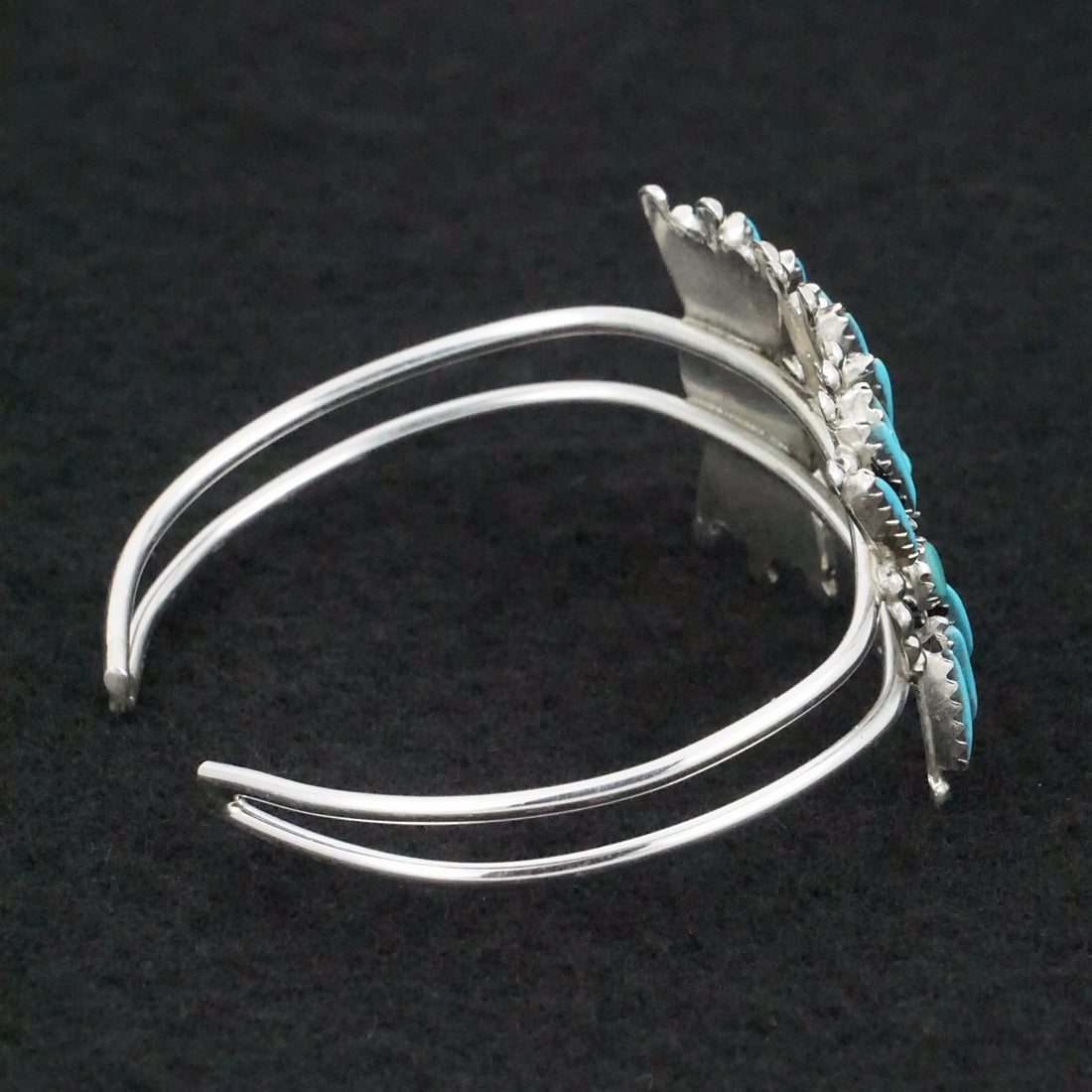 Jack Etsate Turquoise & Sterling Silver Squash Blossom Set