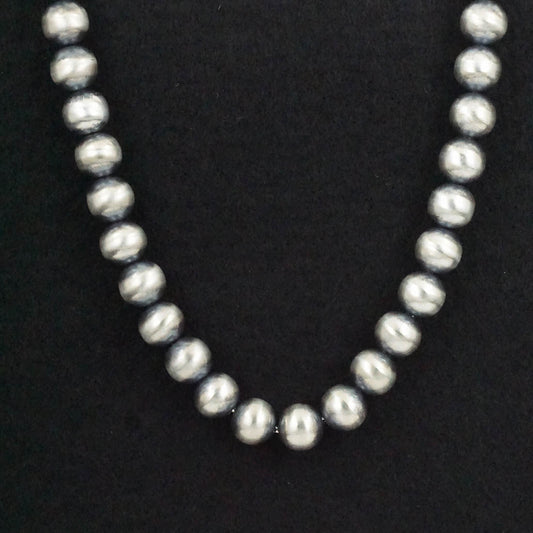 Bryannen Halwood Sterling Silver Navajo Pearl Necklace 30"