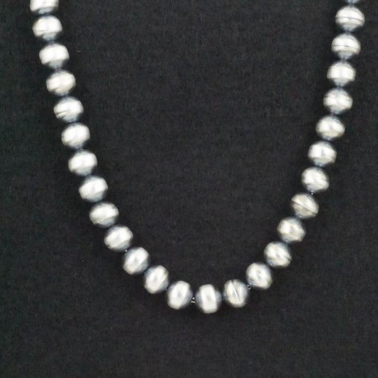 Dorinda Mariano Sterling Silver Navajo Pearl Necklace 14"
