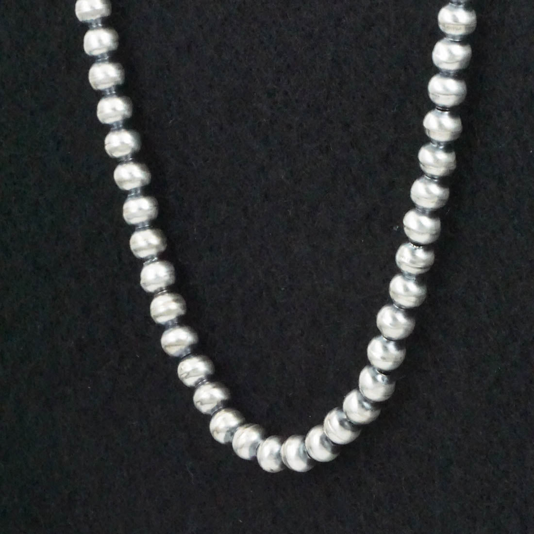 Dorinda Mariano Sterling Silver Navajo Pearl Necklace 30"