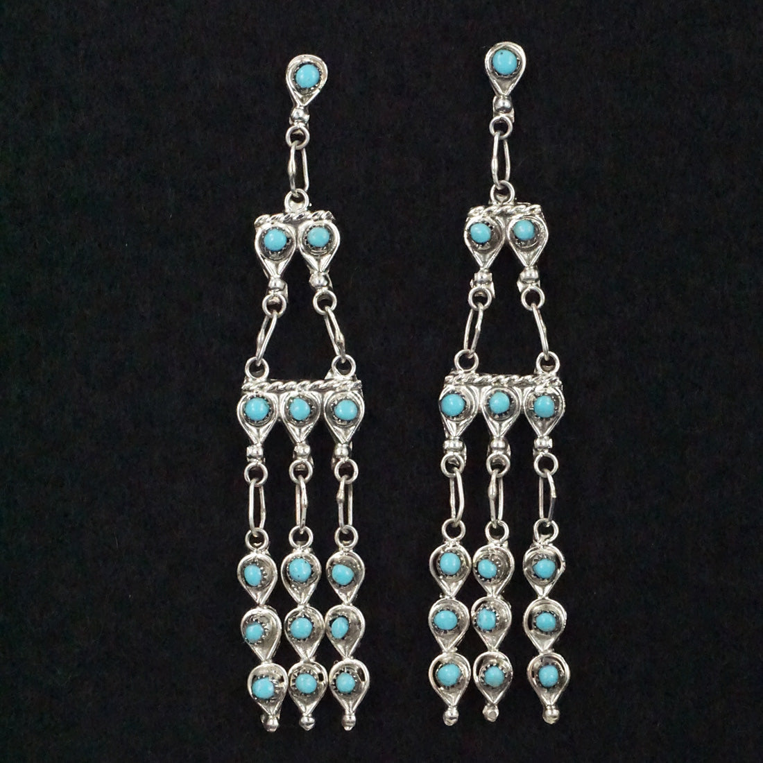 Waylon Johnson Turquoise & Sterling Silver Earrings