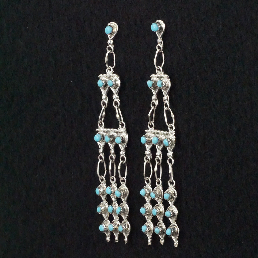 Waylon Johnson Turquoise & Sterling Silver Earrings