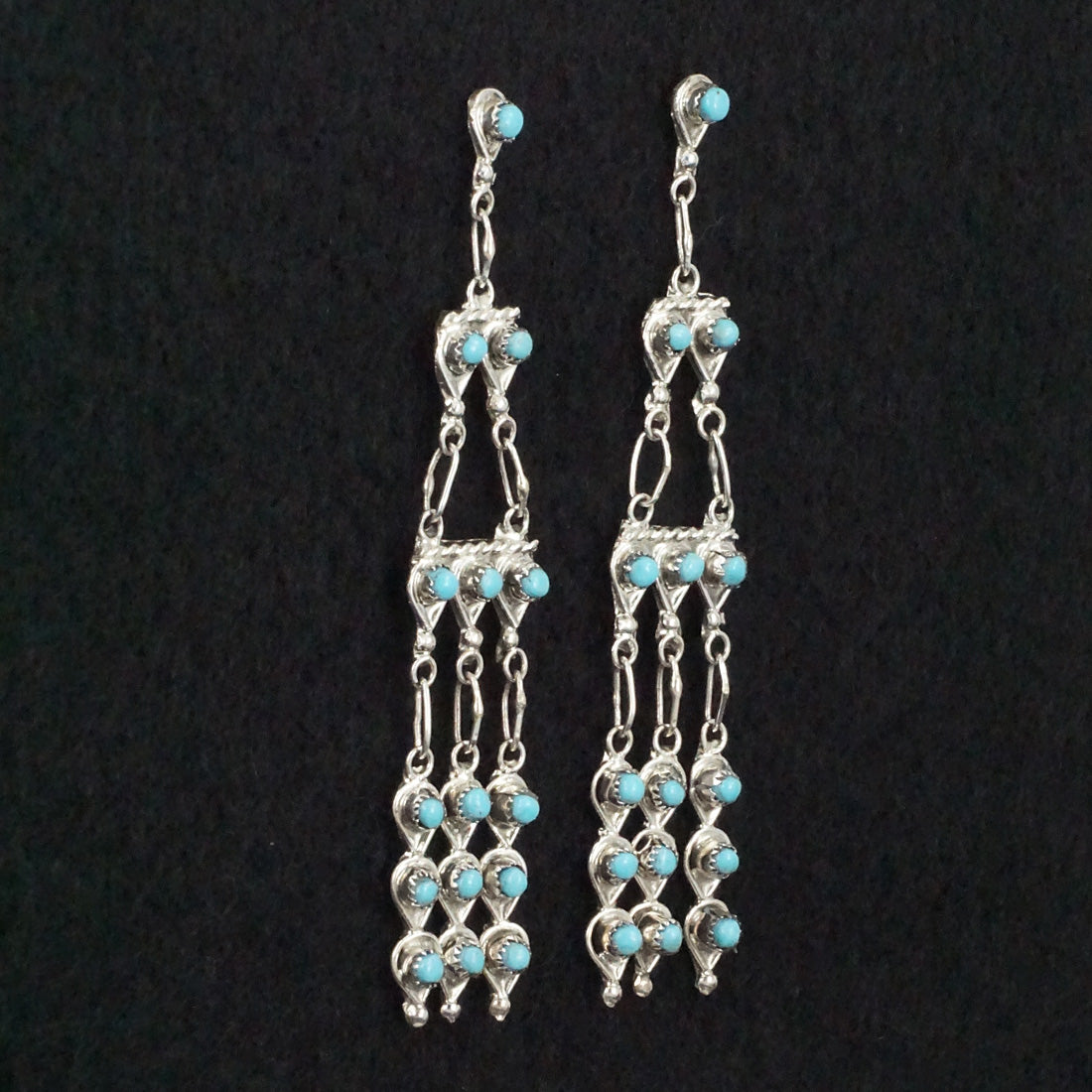 Waylon Johnson Turquoise & Sterling Silver Earrings