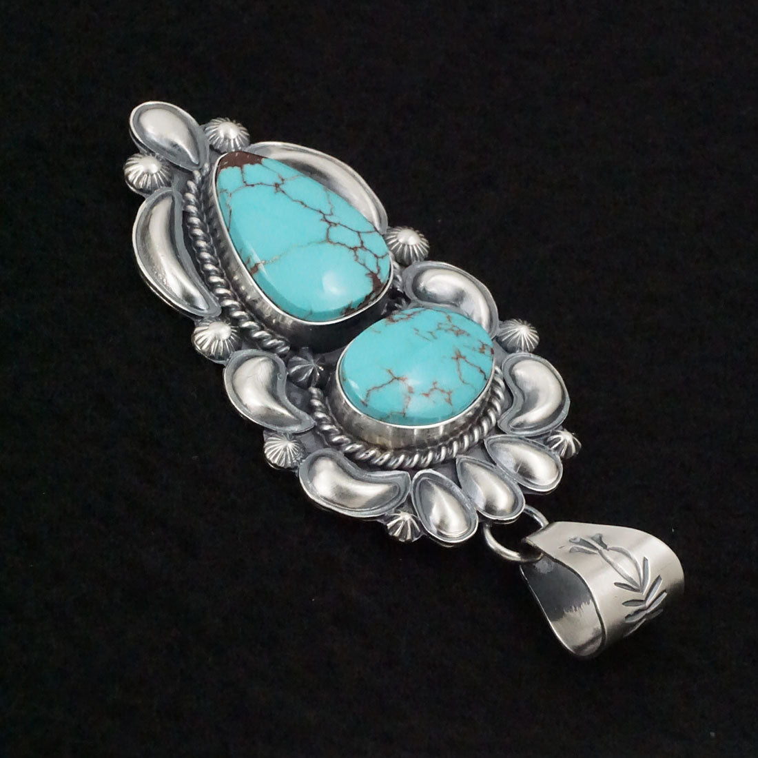 Raymond Delgarito Turquoise & Sterling Silver Pendant