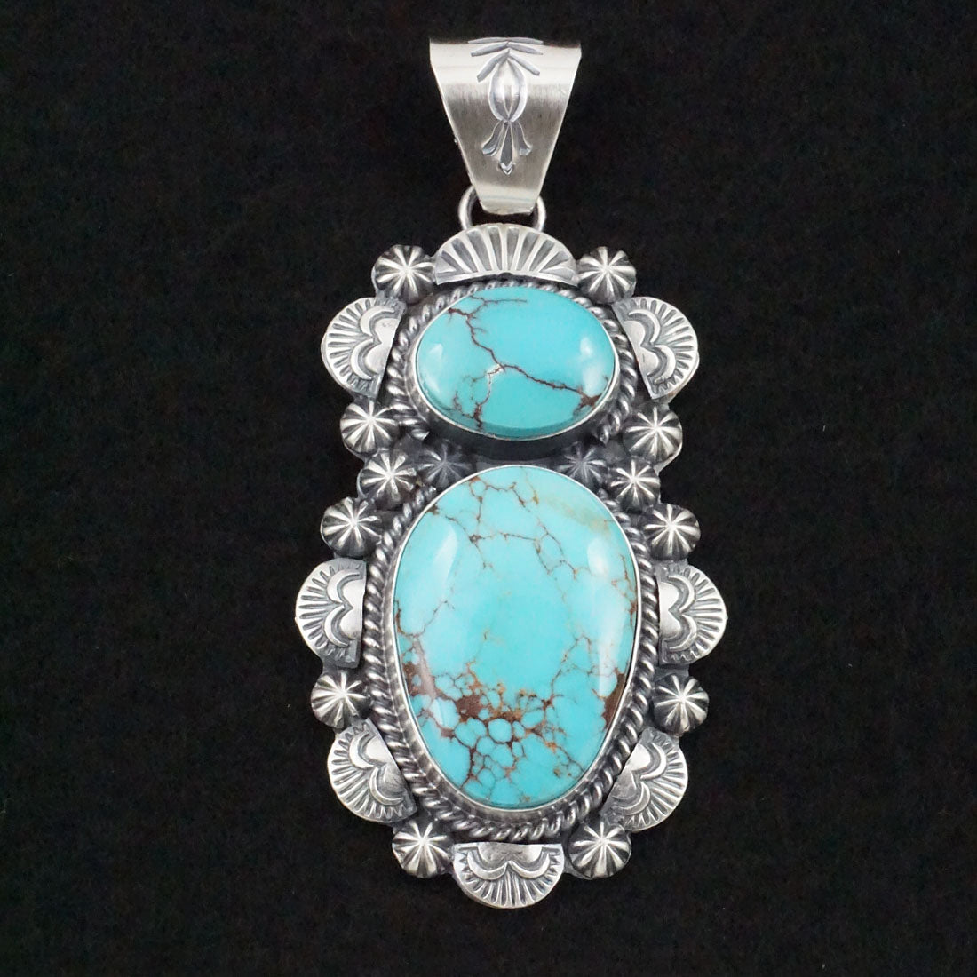 Raymond Delgarito Turquoise & Sterling Silver Pendant