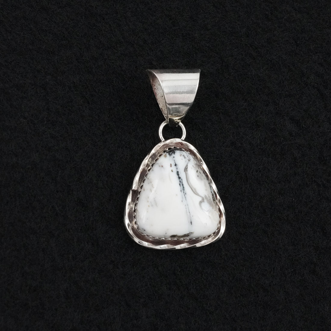 Ernest Hawthorne White Buffalo & Sterling Silver Pendant