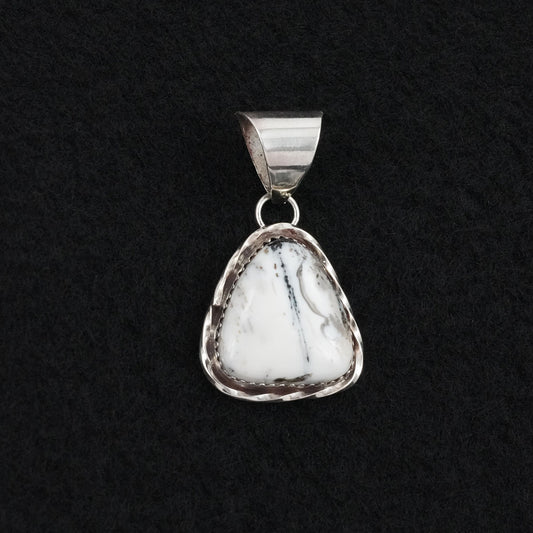 Ernest Hawthorne White Buffalo & Sterling Silver Pendant
