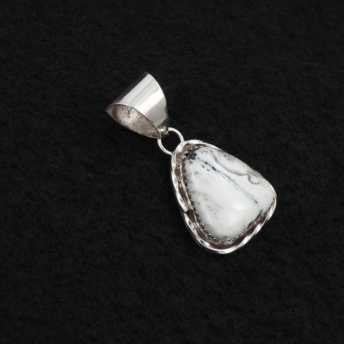 Ernest Hawthorne White Buffalo & Sterling Silver Pendant