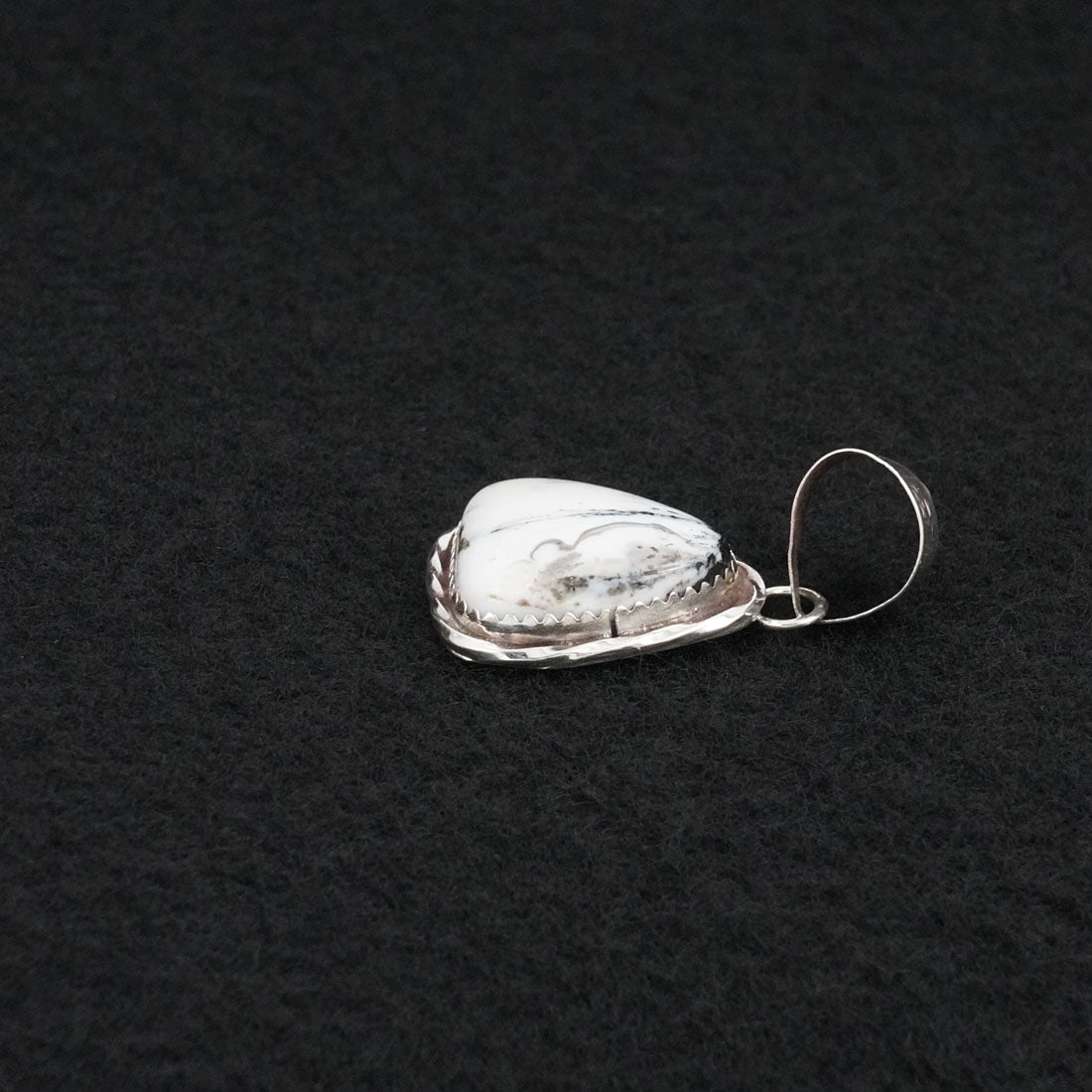 Ernest Hawthorne White Buffalo & Sterling Silver Pendant