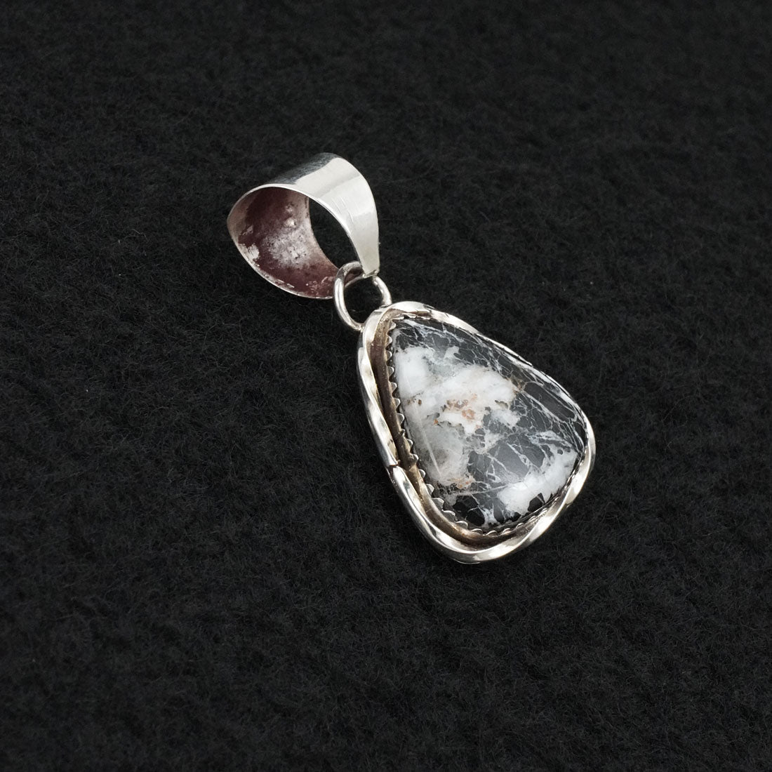 Ernest Hawthorne White Buffalo & Sterling Silver Pendant