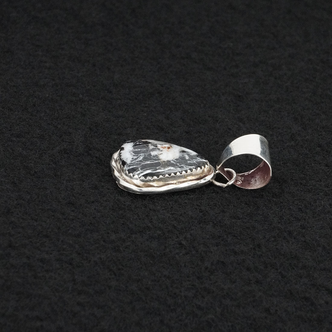 Ernest Hawthorne White Buffalo & Sterling Silver Pendant