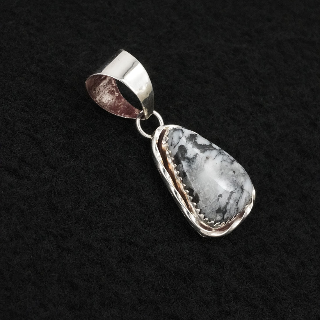 Ernest Hawthorne White Buffalo & Sterling Silver Pendant