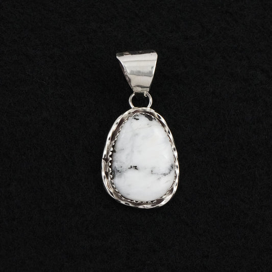 Ernest Hawthorne White Buffalo & Sterling Silver Pendant