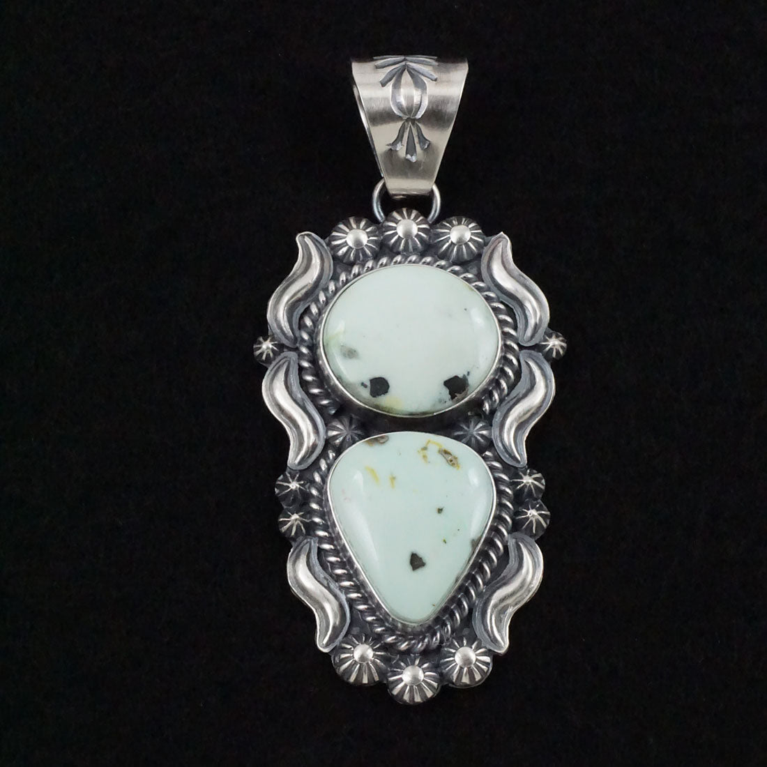 Raymond Delgarito Variscite & Sterling Silver Pendant